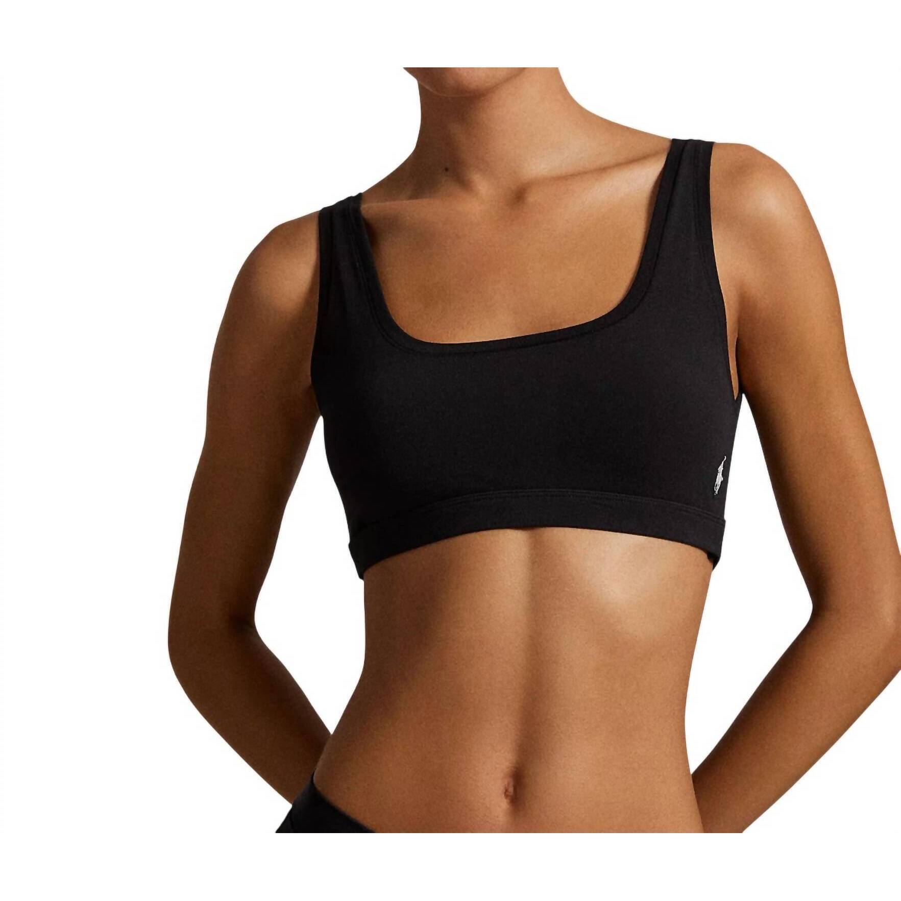 New Polo Ralph Lauren Full Coverage Bralette In Onyx